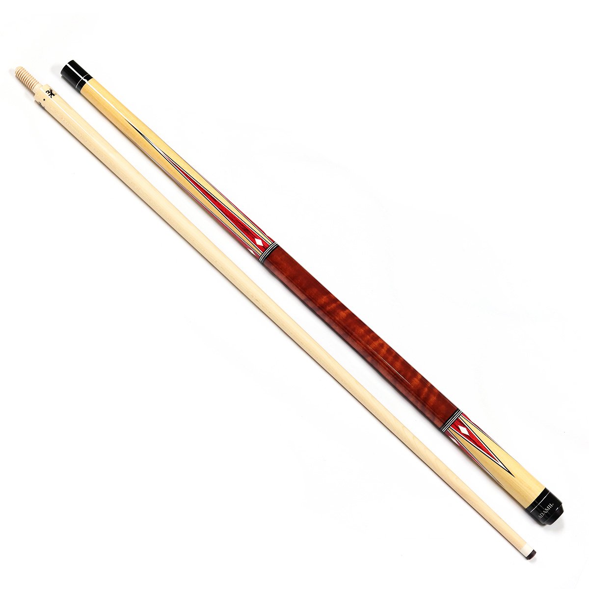 Hot Sell 1/2 Wood Jointed Canadian Maple Wood 13mm Tip 57" Billiard Carom Cue Stick for Sale
