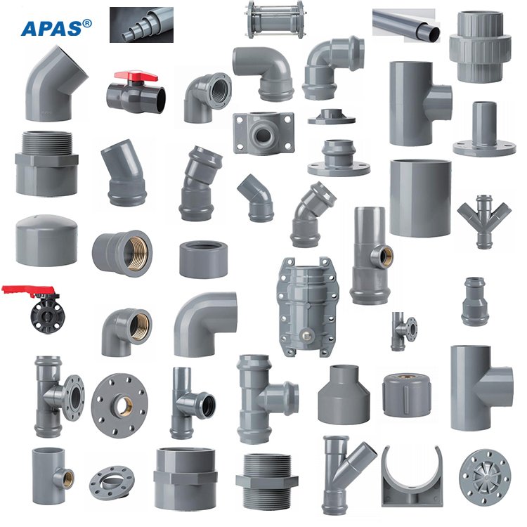 APAS Factory Direct ASTM SCH80 SCH40 Din Asni Jis Cns Compact Single Double Union Ball Valve Pvc Pipe Fittings for Water Supply