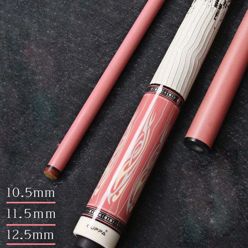 CUPPA Billiard Cue Pool Cue Stick Nine Ball Arm Pink Carbon Fiber Shaft Radial Pin Joint Leather Grip Tip Size 10.5 11.5 12.5mm