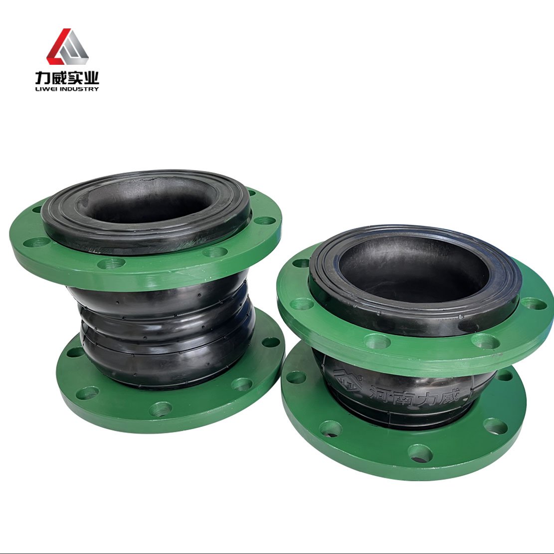 EPDM NBR Double Ball Coupling Flexible Rubber Expansion Joint Flange Type EPDM Rubber Bellows
