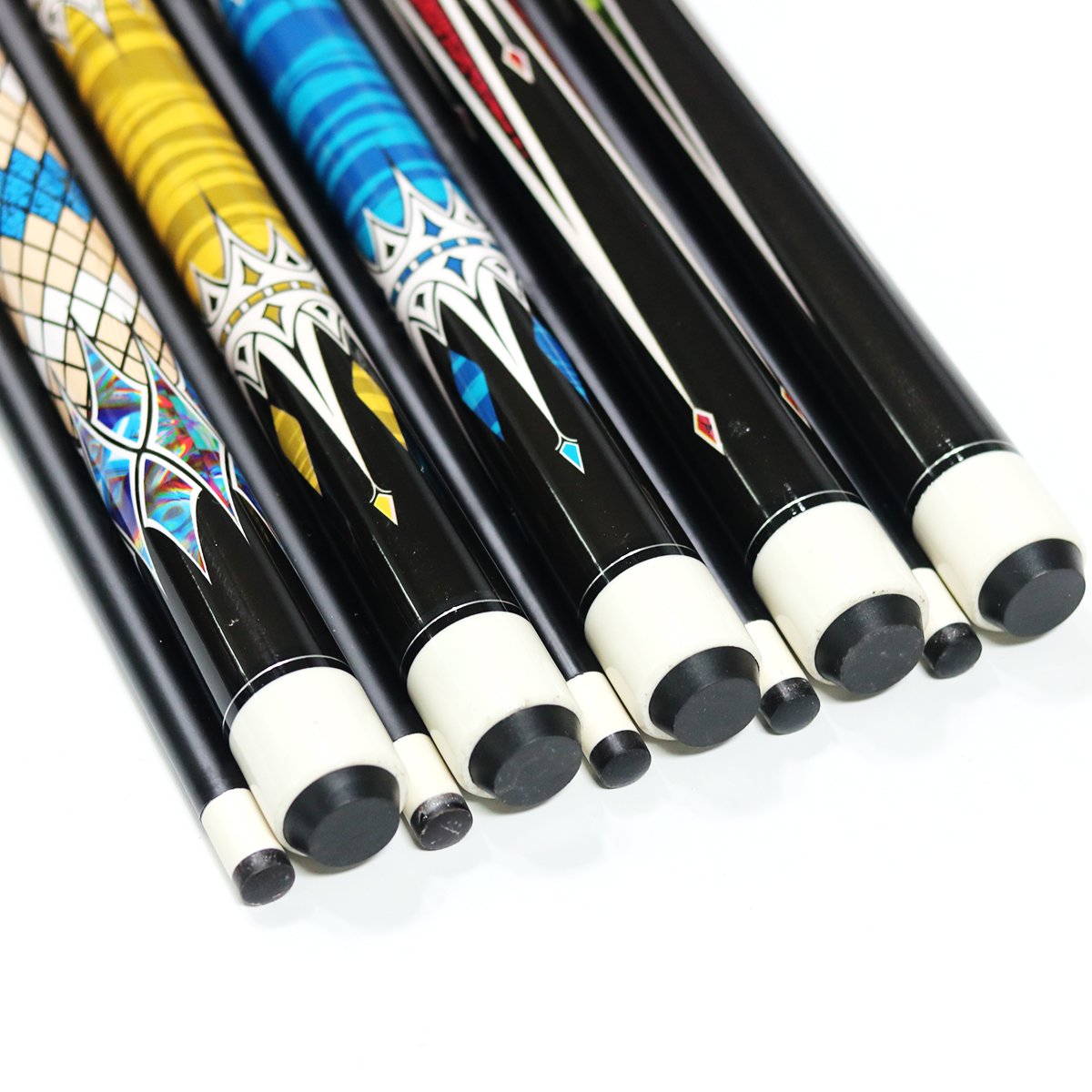 Premium Carbon Coating Shaft 57" 13mm Tip 1/2 Jointed Billiard Pool Cue Stick