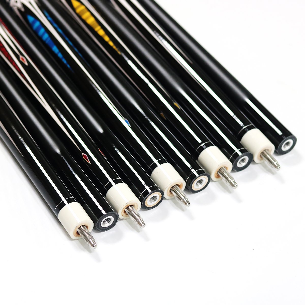 Premium Carbon Coating Shaft 57" 13mm Tip 1/2 Jointed Billiard Pool Cue Stick
