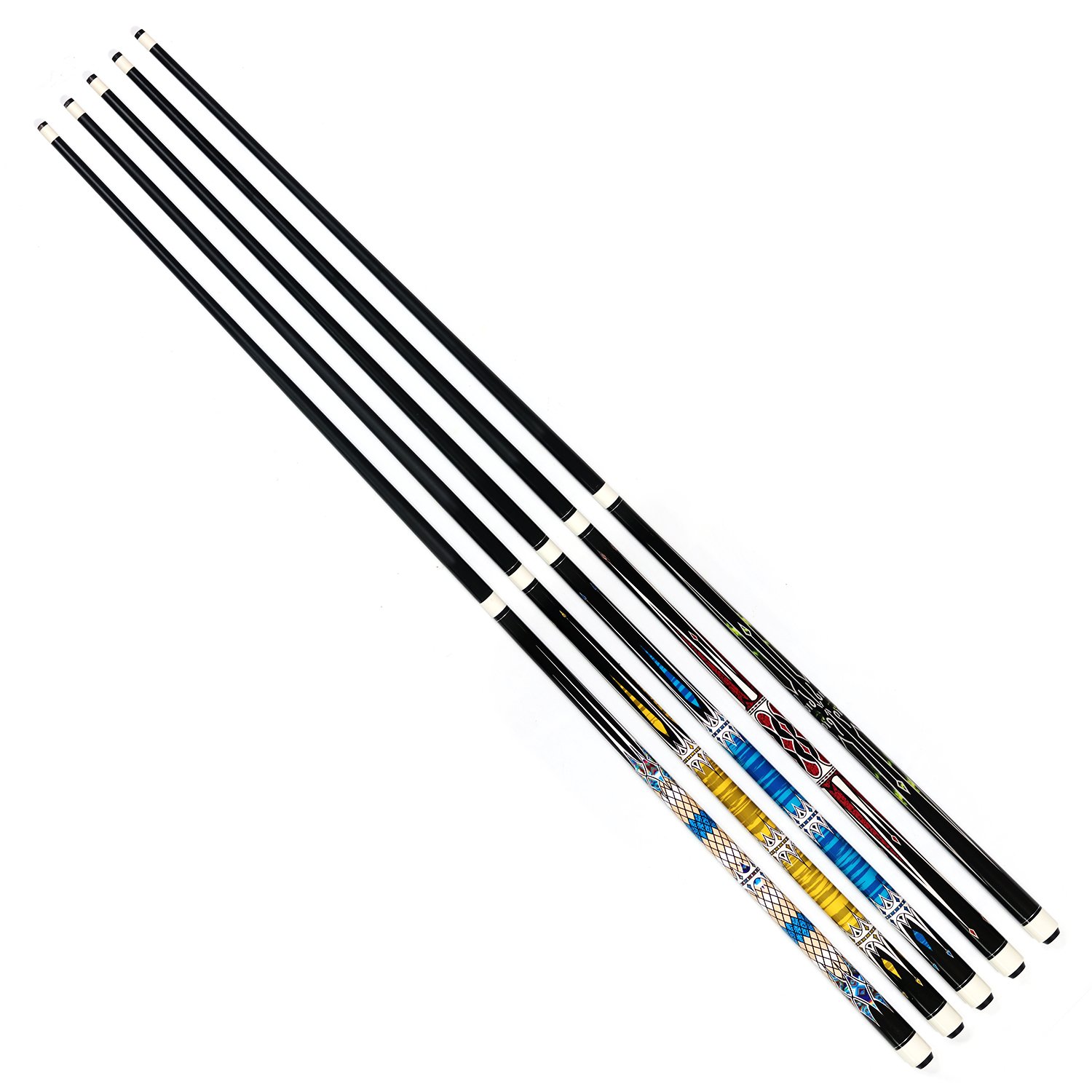 Premium Carbon Coating Shaft 57" 13mm Tip 1/2 Jointed Billiard Pool Cue Stick