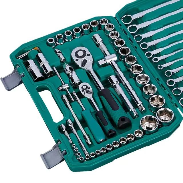 High Quality Hot Sale 61pcs Socket Wrench Set 1/2'' Drive Box Spanner Auto Repair Tool Hand Tool 61 Pcs Socket Sets