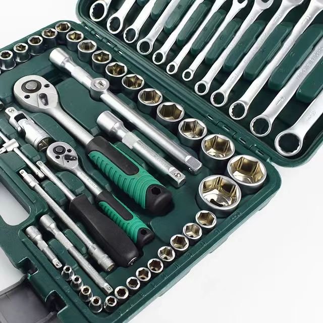 High Quality Hot Sale 61pcs Socket Wrench Set 1/2'' Drive Box Spanner Auto Repair Tool Hand Tool 61 Pcs Socket Sets