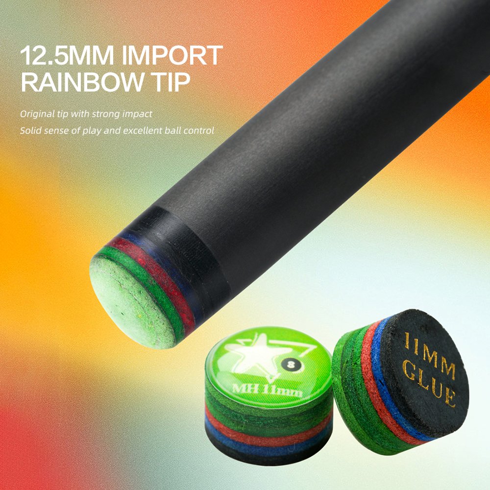 KONLLEN KL-05 Carbon Fiber Pool Cue Stick 11.5/12.5mm 3/8 *8 Radial Pin Joint 1/2 Play Cue Stick Billiard Cue