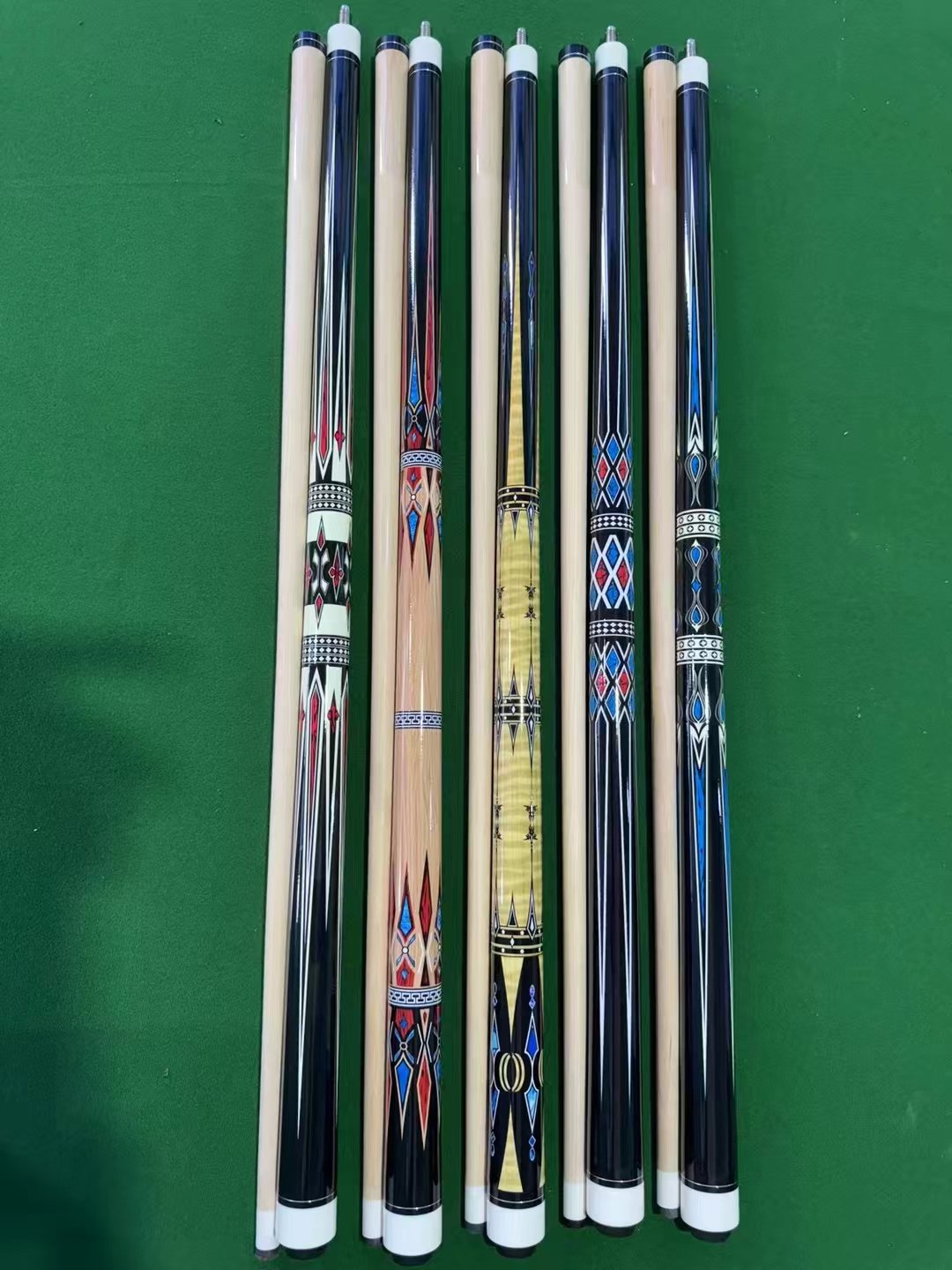Factory Price Maple 1/2 Billiard Pool Cue 57 Inches Nine-ball Training Wooden Pool Taco Cue for Sale
