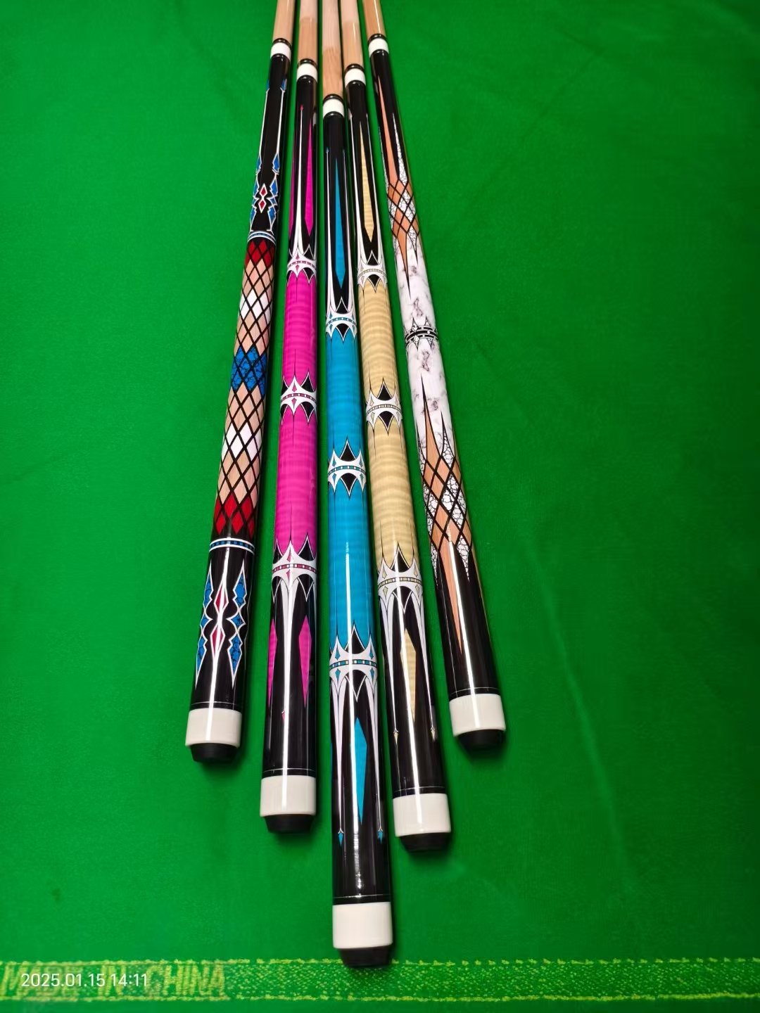Factory Price Maple 1/2 Billiard Pool Cue 57 Inches Nine-ball Training Wooden Pool Taco Cue for Sale