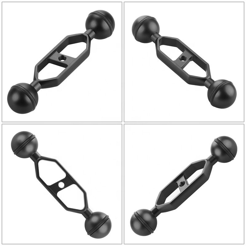 Takenoken Camera Photography Swimming Diving Aluminum Alloy Extension Rod Dual Balls Arm for Gopro Underwater Torch Video Light