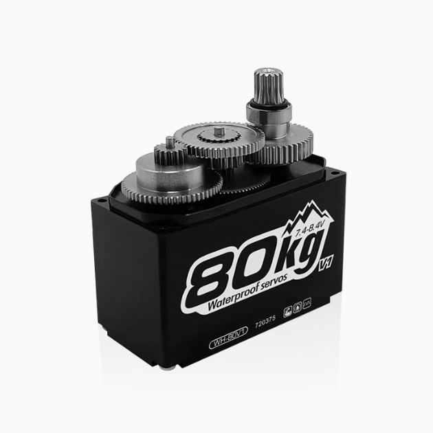 PowerHD WH80KG High Torque Waterproof 80KG Dual Ball Bearing Steel Gear Digital Servo 1/5 1/6 SCX6 Off-Road Truck Crawler RC Car