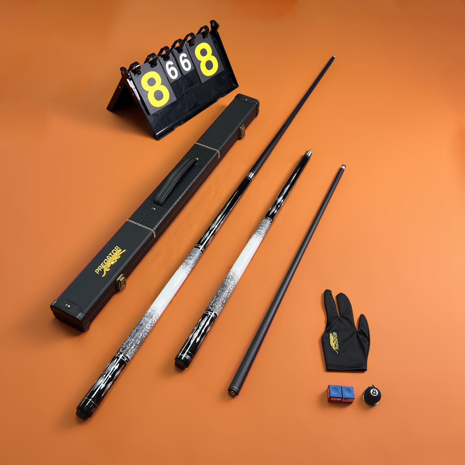 Growsport New Design High Quality 1/2 Center Joint Cue Radial Straight Maple Wood Graphite Shaft Pool Cue for Selling