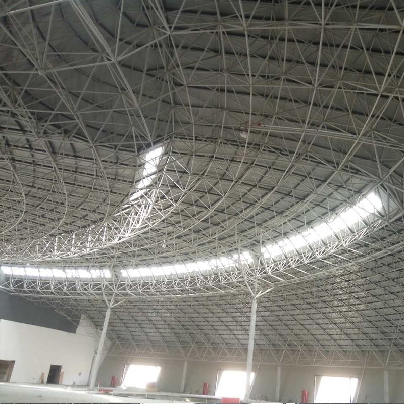Prefabricated Bolt Ball Joint Space Frame Metal Roof Structure Hangar