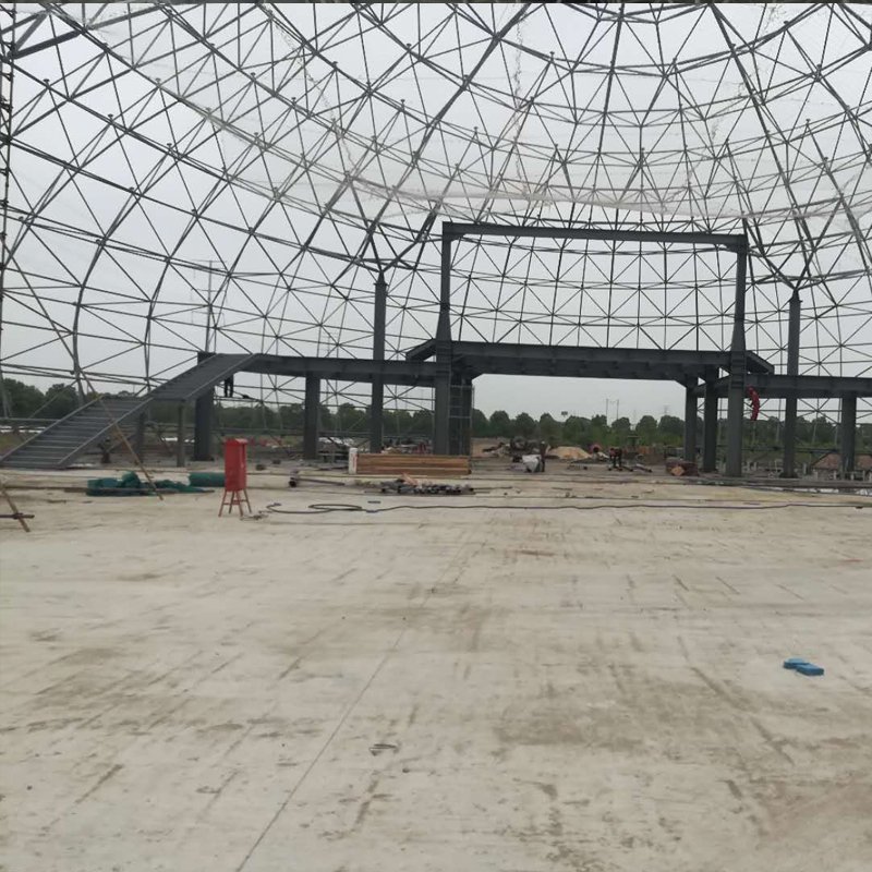 Prefabricated Bolt Ball Joint Space Frame Metal Roof Structure Hangar