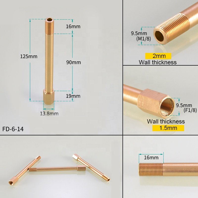 Brass Pneumatic Pipe Fitting and Automatic Brass Thread Extension Connector or Lubricating Joint