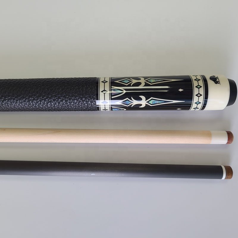 NEW Black Pool Carbon Cue Set 58inch+12.5mm Radial Pin Sticker Decal Hard Maple Wood in 2shafts Billiard Cues Stick for American