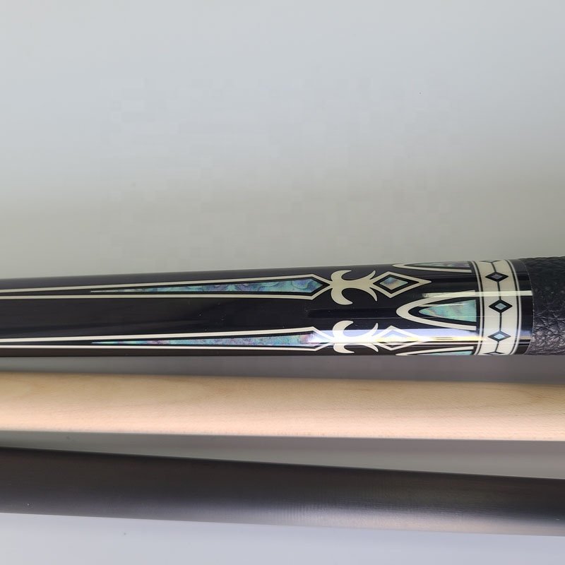 NEW Black Pool Carbon Cue Set 58inch+12.5mm Radial Pin Sticker Decal Hard Maple Wood in 2shafts Billiard Cues Stick for American