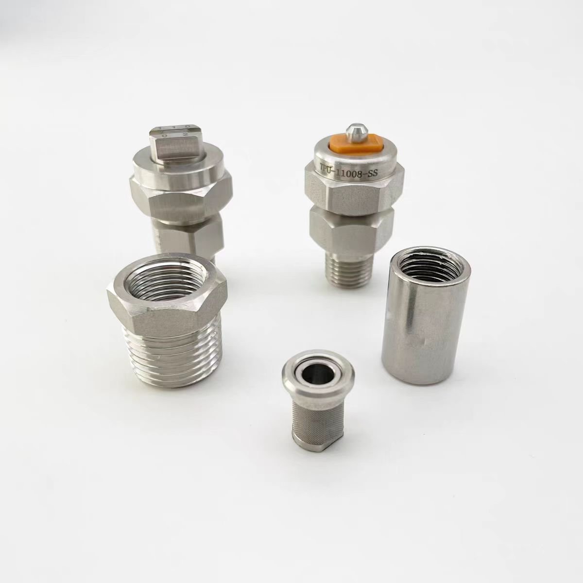 1/8'' 1/4'' Universal Adjustable Swivel Ball Fitting Stainless Steel 304 BB Type Full Cone Water Spray Nozzle for Cooling