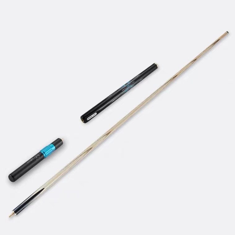 SLP Snooker Cue 3/4 Jointed Hand Handmade Turquoise Inlay with Extender and Leather Cue Bag