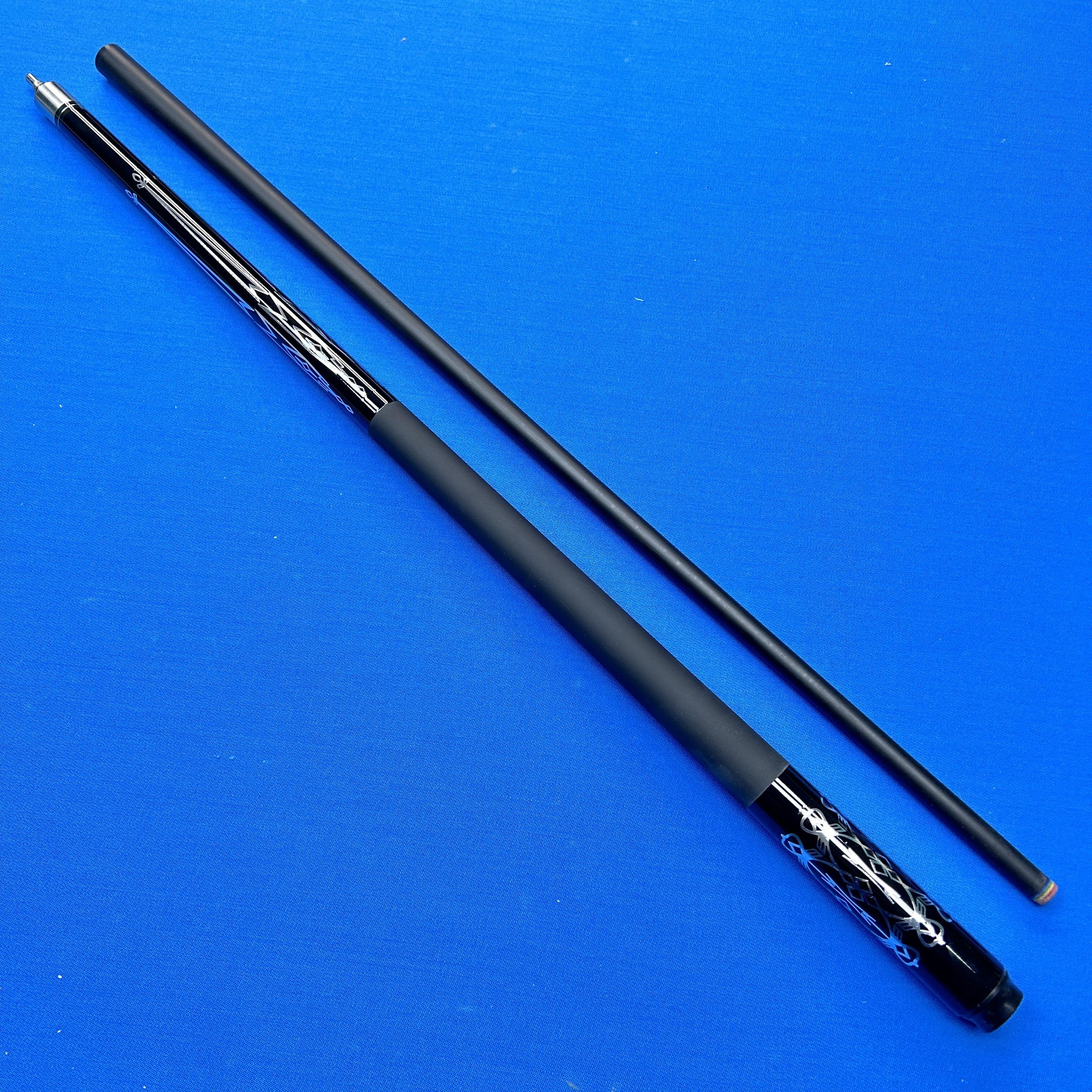 Hot Selling 57inch 13mm Carbon Pool Cue 1/2-PC Exquisite Patterns Carbon Fiber Stainless Steel Joint Billiard Cue Stick for Sale