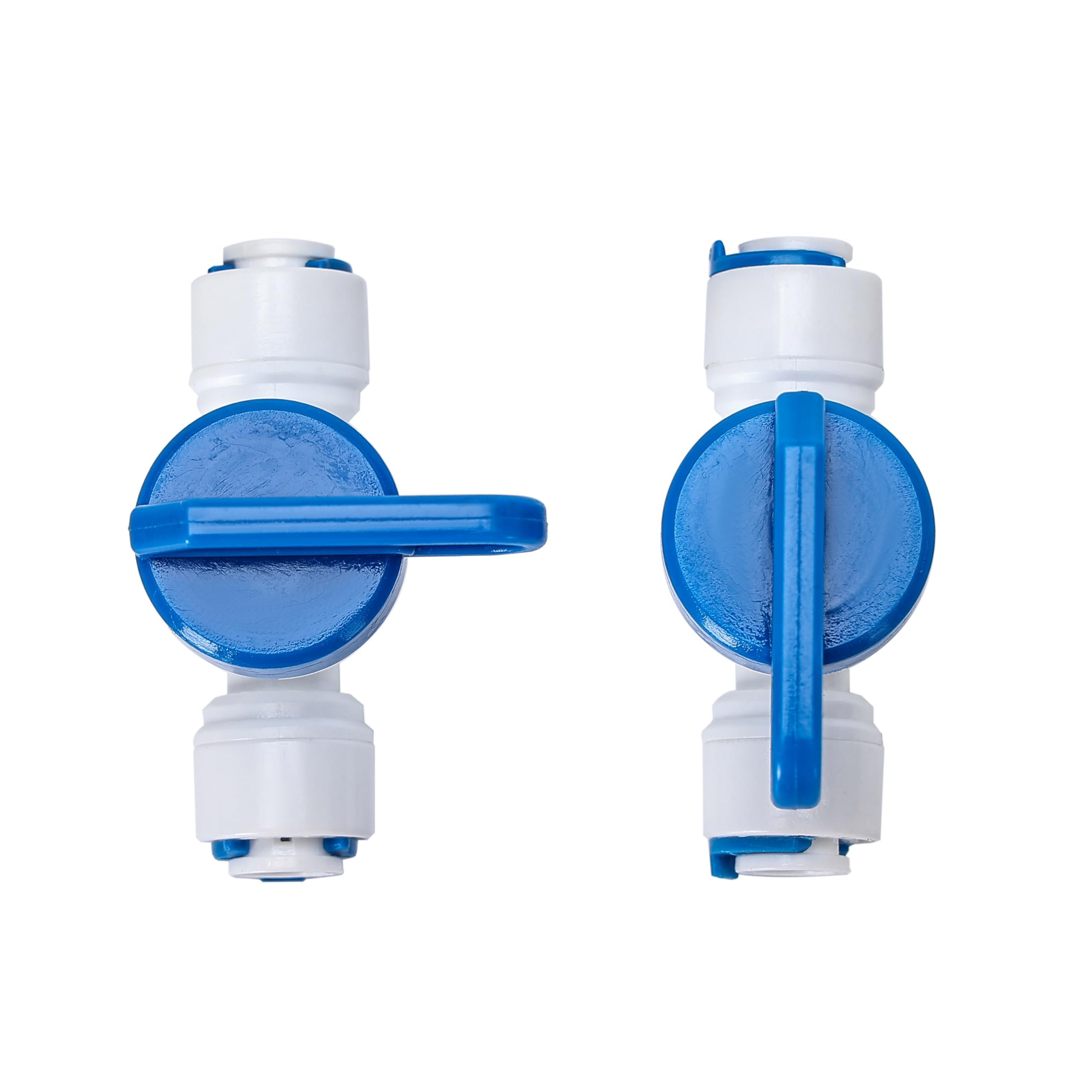 White Plastic Food-Grade POM Material Quick Connect to Tube Ball Valve Water Fitting 1/4" 1/2" for Water Purifier & Filter