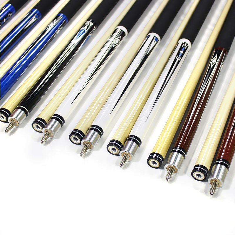New Design White Wood 1/2 Center Joint 12mm Tip Billiard Accessories Pool Cue Stick