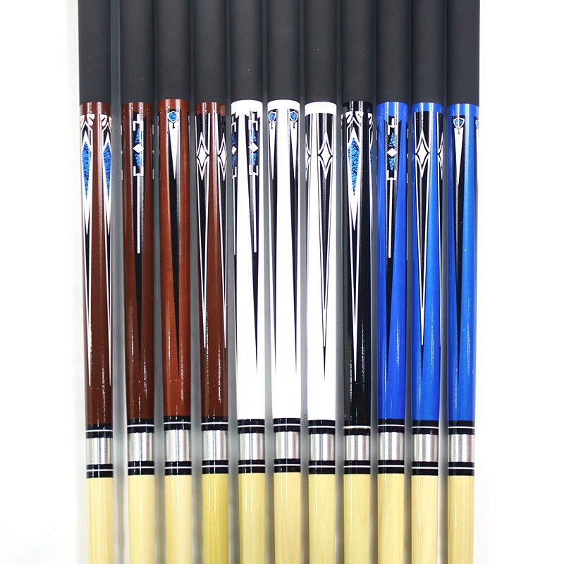New Design White Wood 1/2 Center Joint 12mm Tip Billiard Accessories Pool Cue Stick