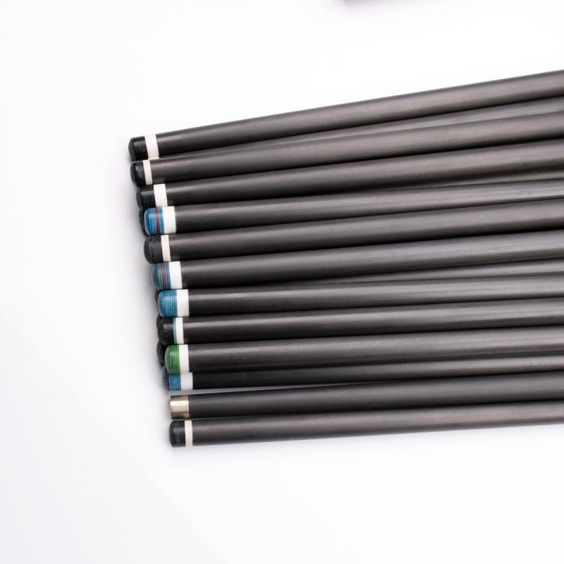 Carbon Fiber Break and Jump Pool Cue Billiard Stick Low Deflection 12.8mm 13mm