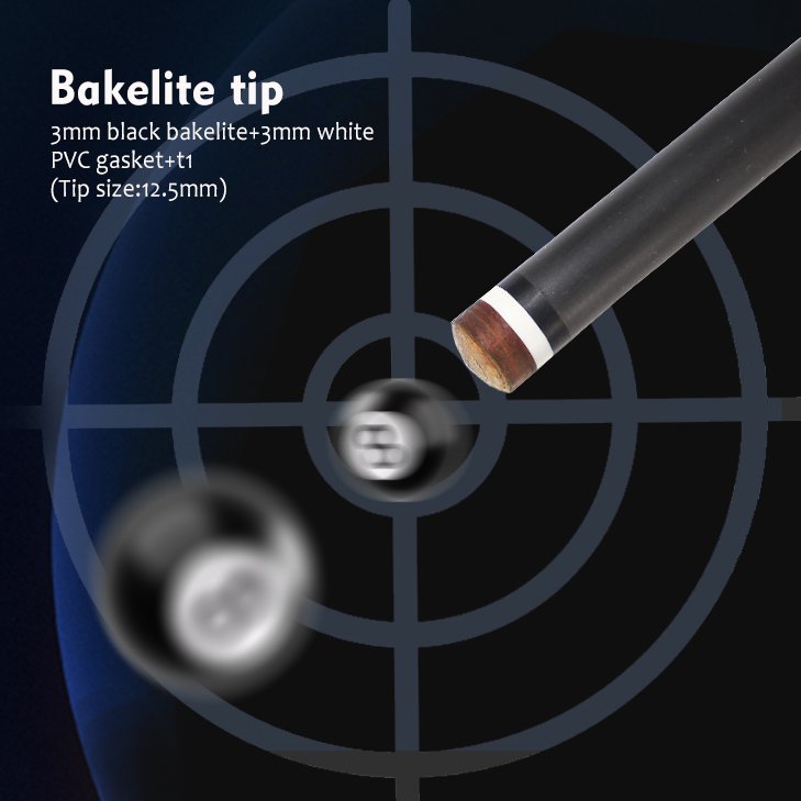 High Quality Carbon Fiber Pool Cue 19~20oz 12.5MM Tip Stainless Steel Center Joint Billiard Cue