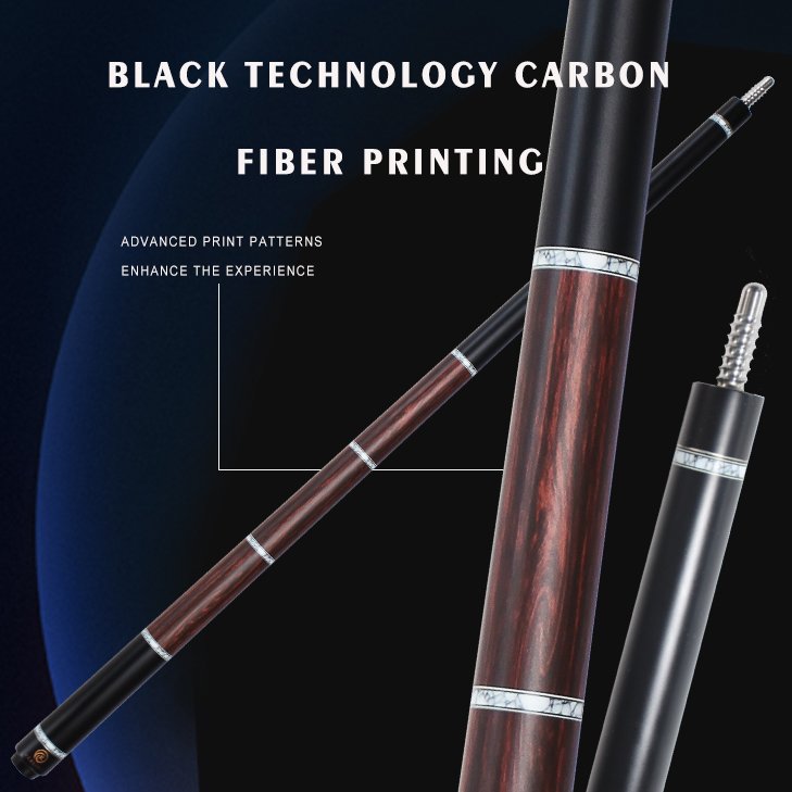 High Quality Carbon Fiber Pool Cue 19~20oz 12.5MM Tip Stainless Steel Center Joint Billiard Cue