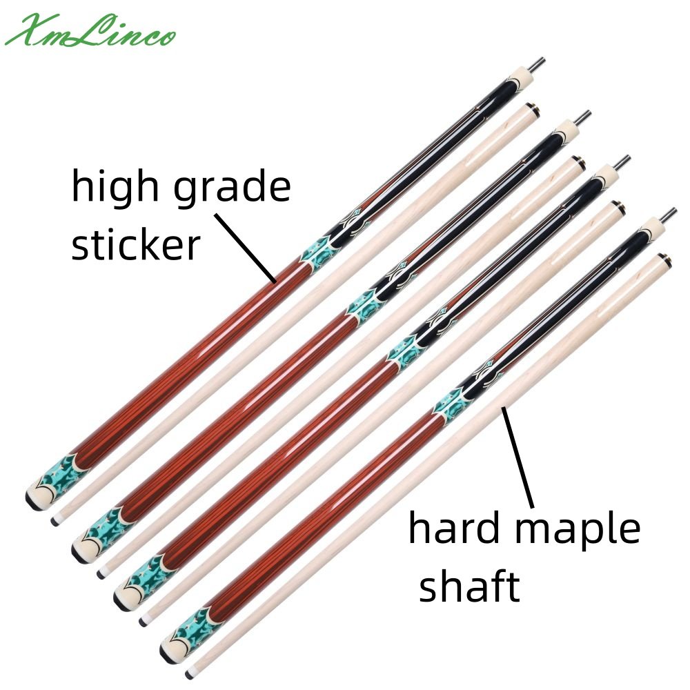 New Customized Xmlinco Carom Pool Cue High Grade Sticker 12mmTip Size VP2 Pin 142cm Hard Maple Shaft 142cm