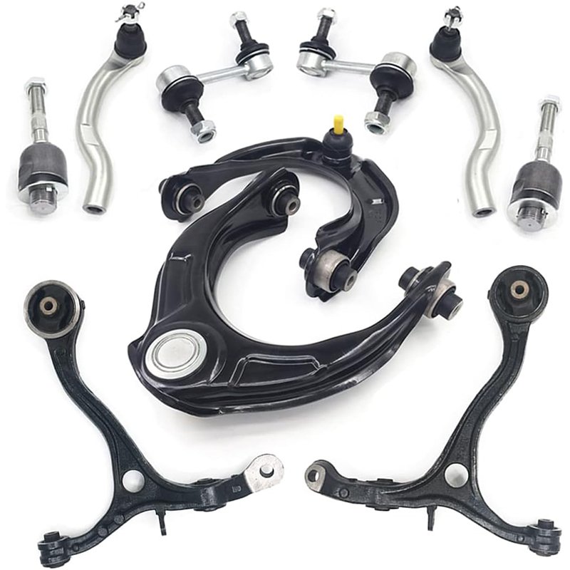 10 PCs Suspension Kit Front Lower Upper Control Arm With Ball Joint Tie Rod Kit Compatible for 2008-2012 Honda Accord