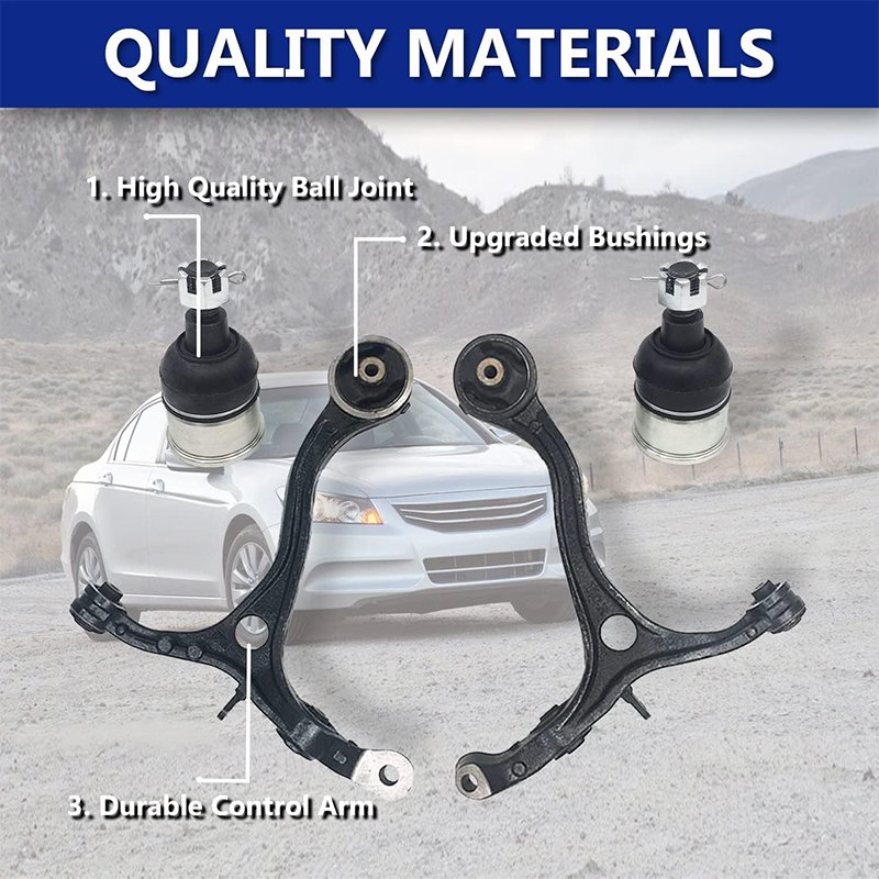 10 PCs Suspension Kit Front Lower Upper Control Arm With Ball Joint Tie Rod Kit Compatible for 2008-2012 Honda Accord