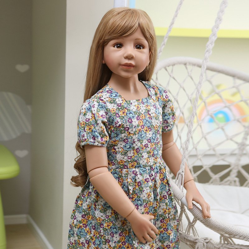120cm Real Baby Original Toddler Princess Baby Girl 3-4Years Model Ball Jointed Full Body Big Doll Bebe Doll