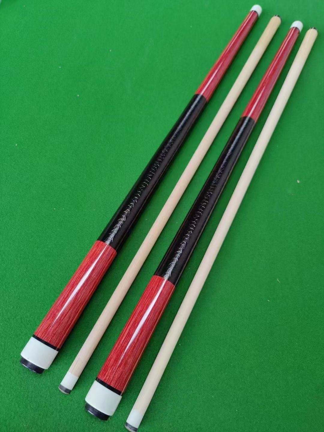 New Economic Good Price Solid Colors Billiard 57 Inch Center Joint Wood Pool Cue 1/2-PC Sticks on Sale