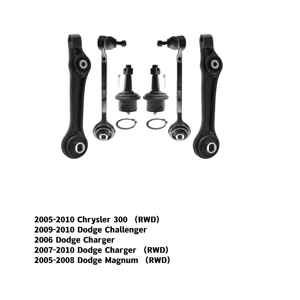 Auto Part Suspension Kit Front Lower Upper Lower Control Arms with Ball Joints for Chrysler 300 Dodge Challenger Charger Magnum