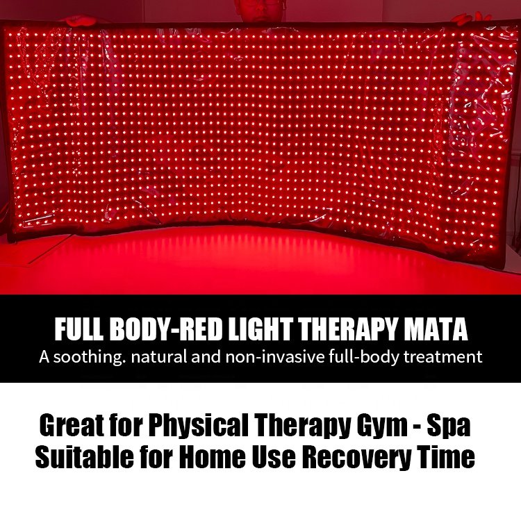 1280pcs LED Chips 180cm Large Size Full Body Therapy Mat 660 850nm Infrared LED Red Light Therapy Bed Mat for Body Health Care