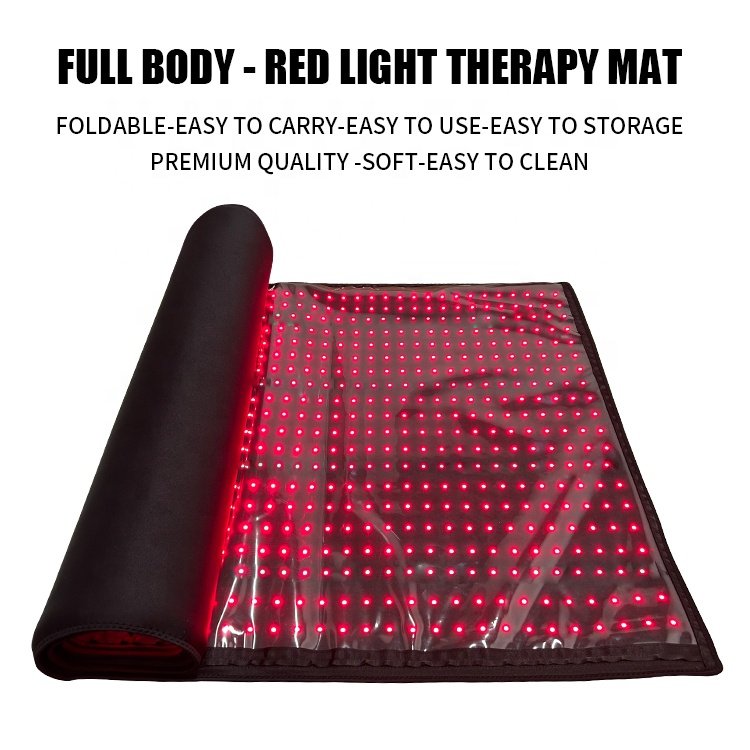 1280pcs LED Chips 180cm Large Size Full Body Therapy Mat 660 850nm Infrared LED Red Light Therapy Bed Mat for Body Health Care