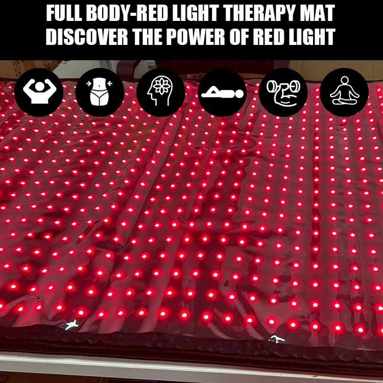 1280pcs LED Chips 180cm Large Size Full Body Therapy Mat 660 850nm Infrared LED Red Light Therapy Bed Mat for Body Health Care