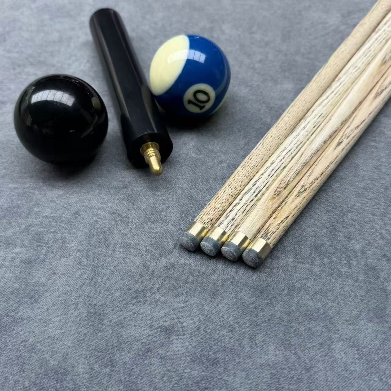 High-Grade Ash Wood Snooker Cue Stick 10mm Tip with 3/4 Split Design - Enhanced Control & Durability Cue with Bag Set