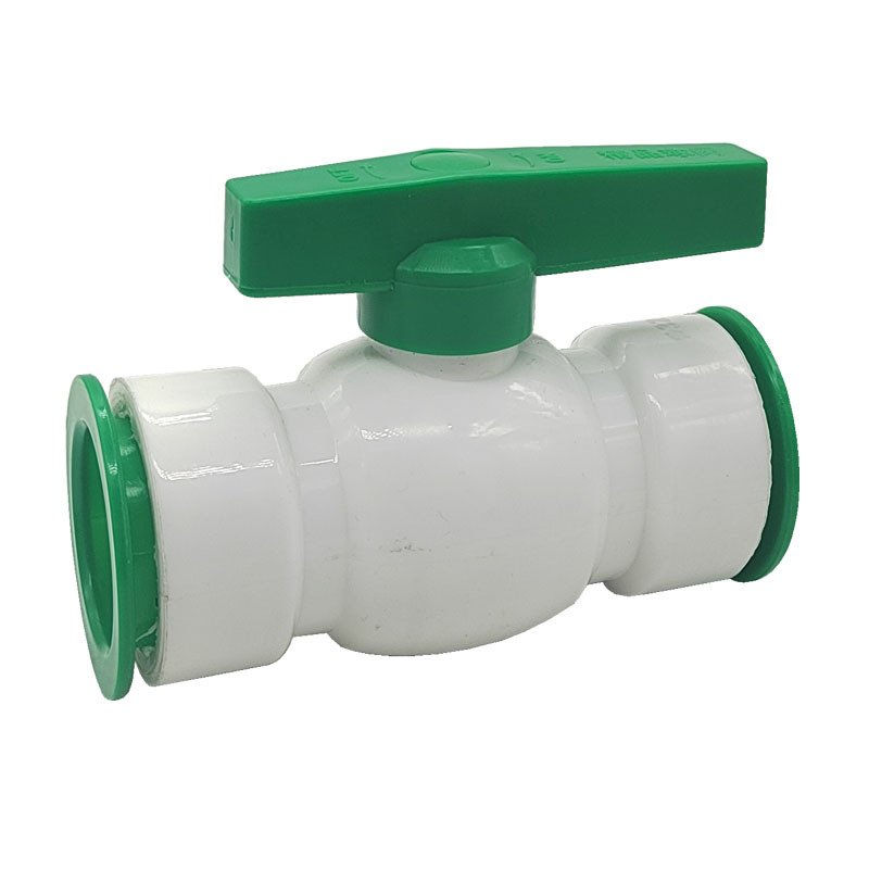 Hot Sale OEM Customizable PPR Hot Melt Quick Connect Ball Valve Full Plastic Joint Valve Fittings Manual Structure for Water