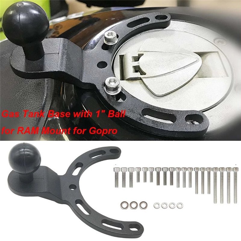 Adjustable Aluminium Alloy Rugged 1 Inch Ball Gas tank Phone Holder Bicycle Mobile Phone Bracket Motorcycle Phone Mount