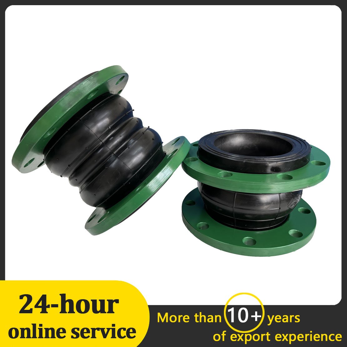 Oil Resistant Flexible Rubber Joint 11/4"--40" Rubber Joint Coupling Pipeline Double Ball Rubber Bellow Expansion Joint