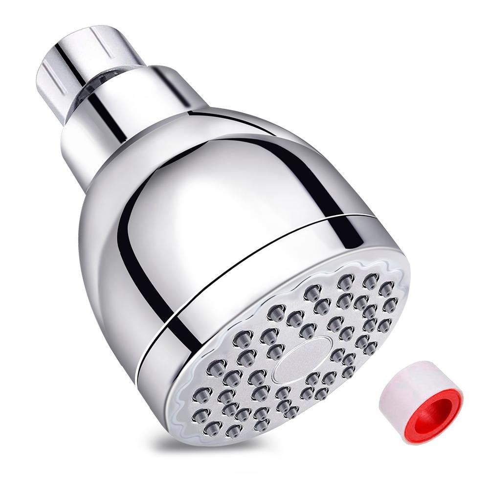 High Pressure Shower Head Anti Leak Fixed Chrome Showerhead Adjustable Metal Swivel Ball Joint With Filter