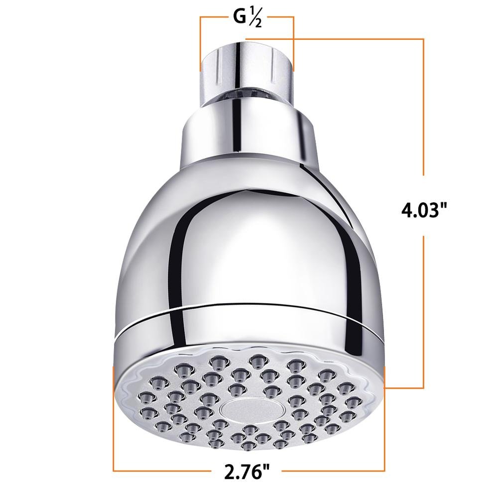 High Pressure Shower Head Anti Leak Fixed Chrome Showerhead Adjustable Metal Swivel Ball Joint With Filter
