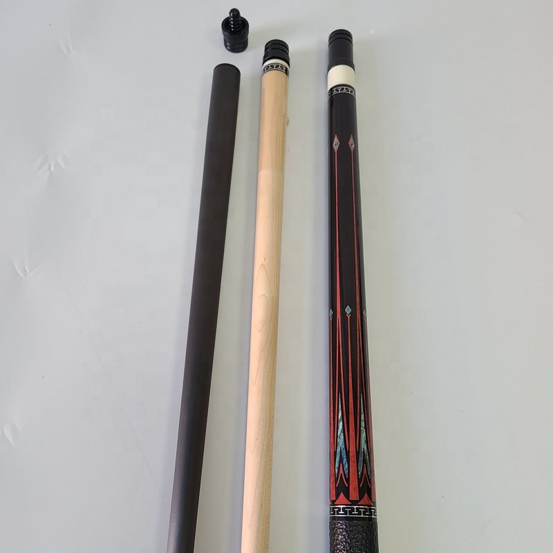 NEW Pool Carbon Cue Set 58inch+12.5mm Radial Pin Sticker Decal Hard Maple Wood With 2shafts Billiard Cues Stick for American