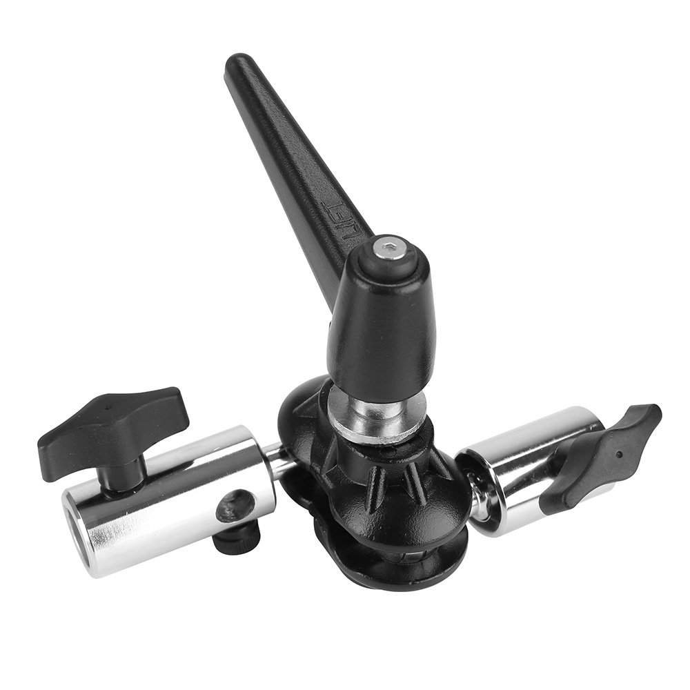 E-IMAGE EI-A60 Double Ball Joint Adapter with 5/8" Receiver & 11/8" Male Stud