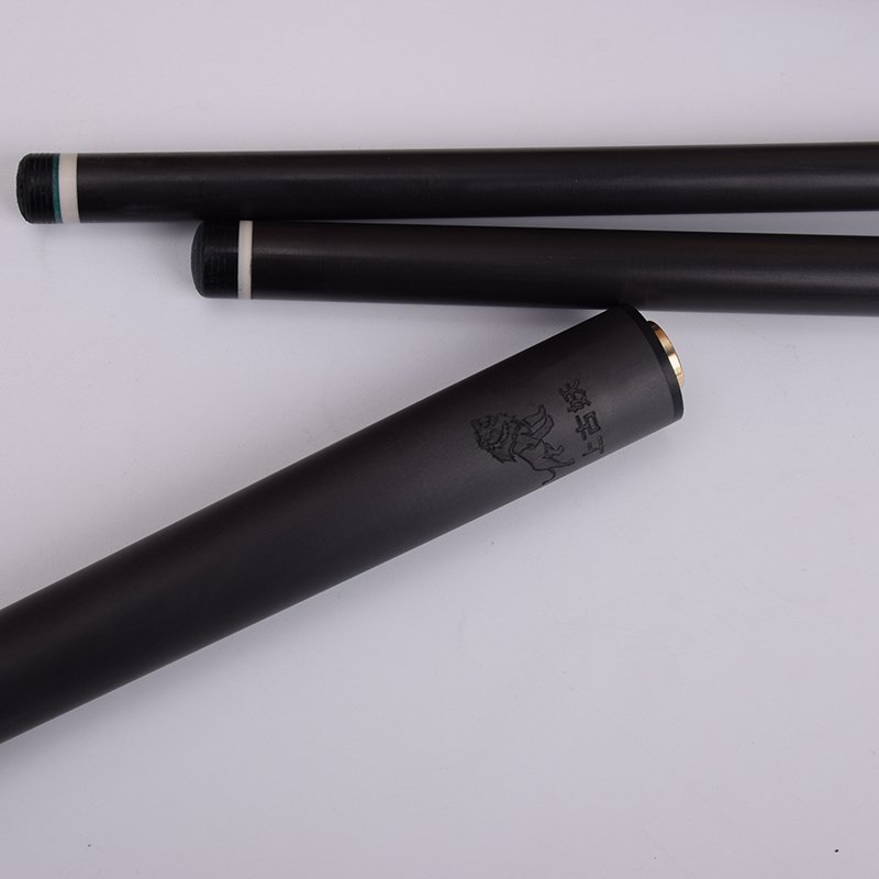 High Quality 11.5/11.8/12.5 Pig Skin Tip Pool Cue Stick Carbon Fiber Shaft and Butt Feature High Quality Break Cue Extension