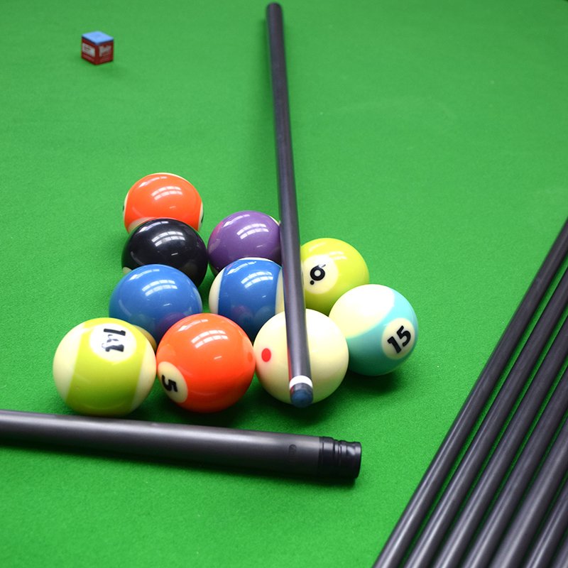 High Quality 11.5/11.8/12.5 Pig Skin Tip Pool Cue Stick Carbon Fiber Shaft and Butt Feature High Quality Break Cue Extension