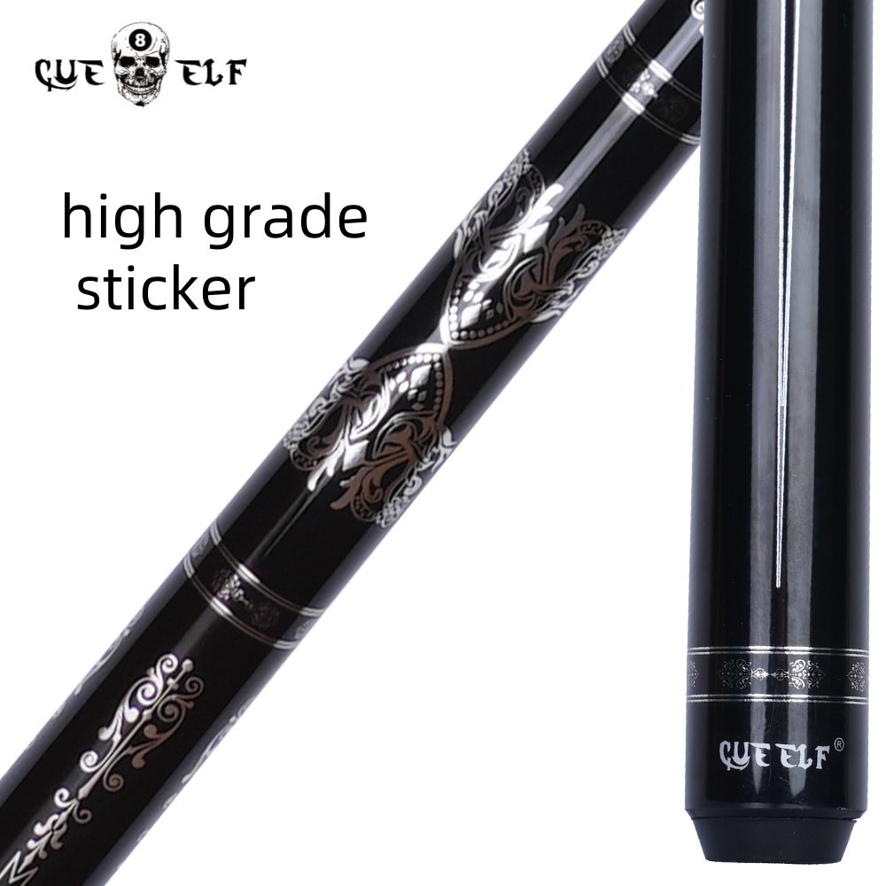 CUEELF Billiard Cue 12.5mm Tip Size High Grade Carbon Fiber Pool Cue High Grade Sticker 58 Inches