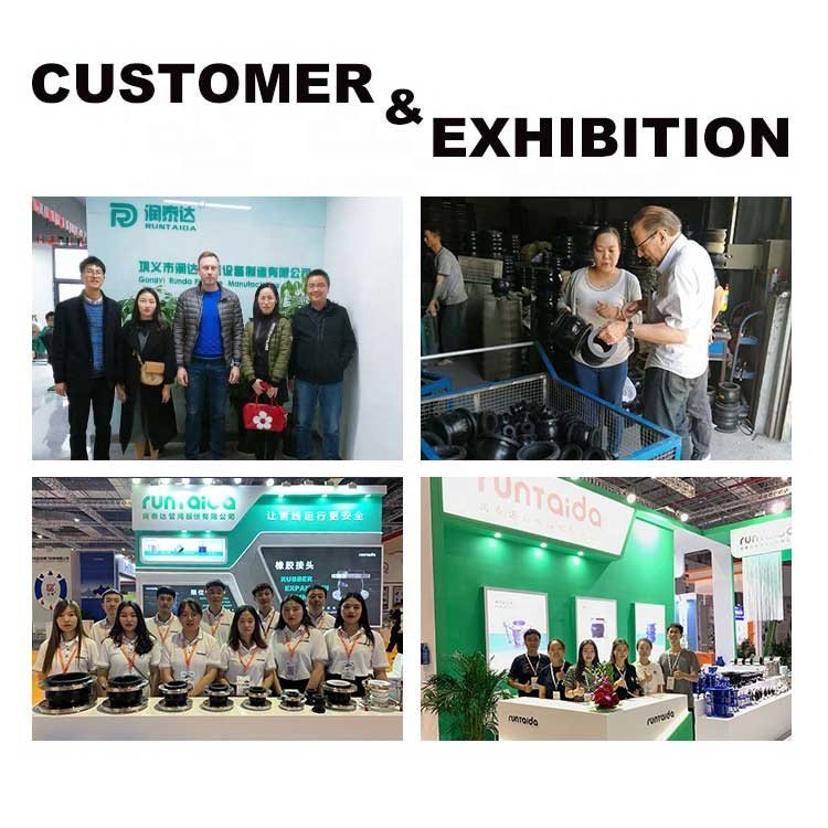 DN100 PN16 Chemical Acid Alkali Resistance Carbon Steel Flanged Flexible Epdm Expans Bellow Compens Expansion Rubber Joint Ptfe